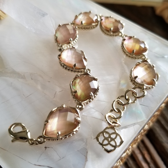 Rare 🦄 Kendra Scott Custom Brown Pearl Brynn - Picture 3 of 3